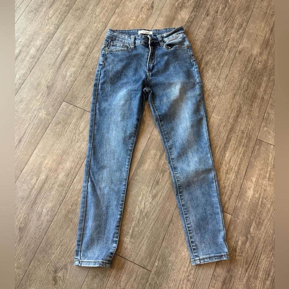 Stylish Blue Skinny Jeans for Women - Picture 5 of 10